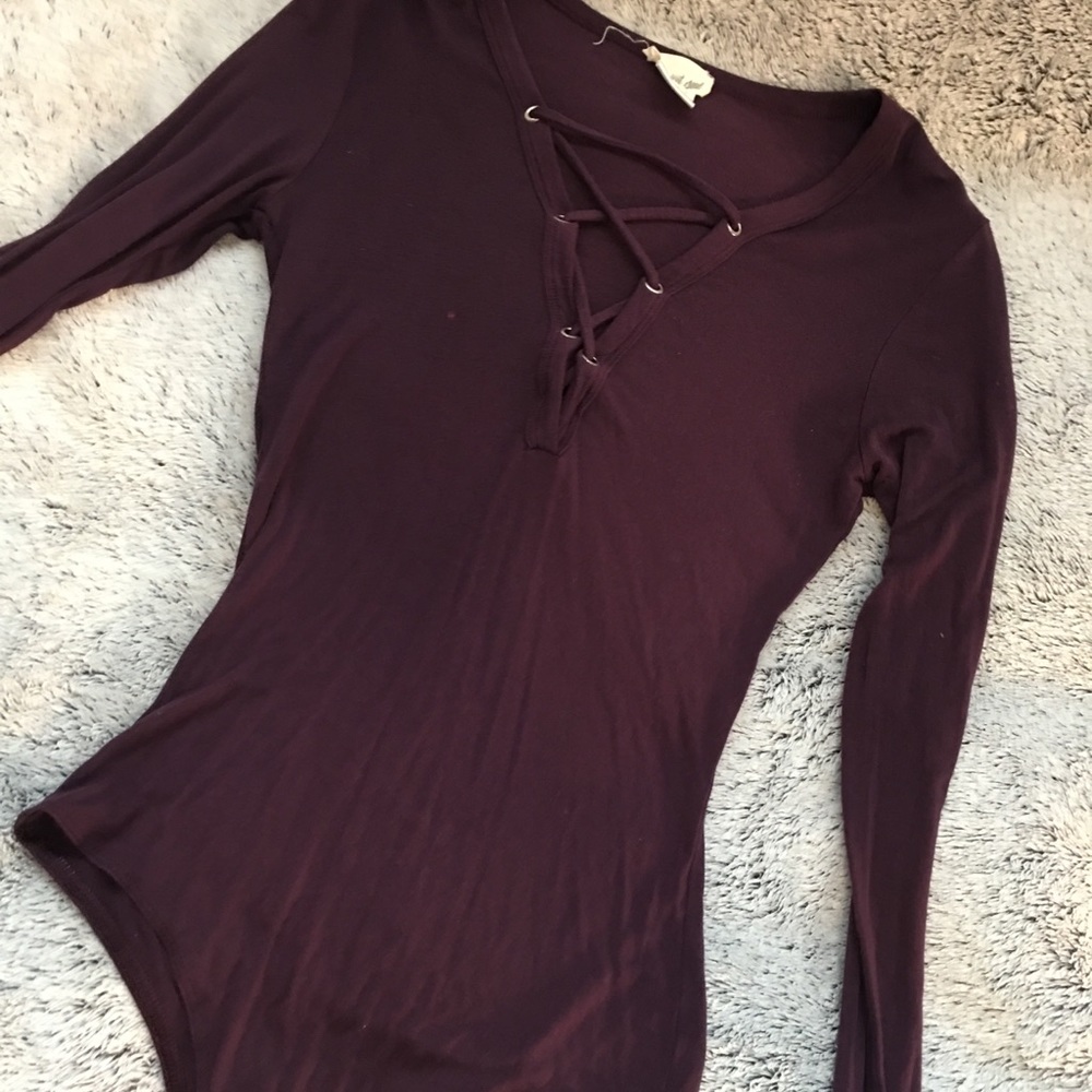 Long Sleeve Plum Bodysuit